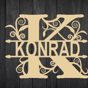 Monogramm Blumenart 1 ,,A-Z"