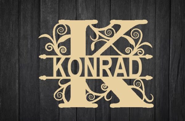 Monogramm Blumenart 1 ,,A-Z"